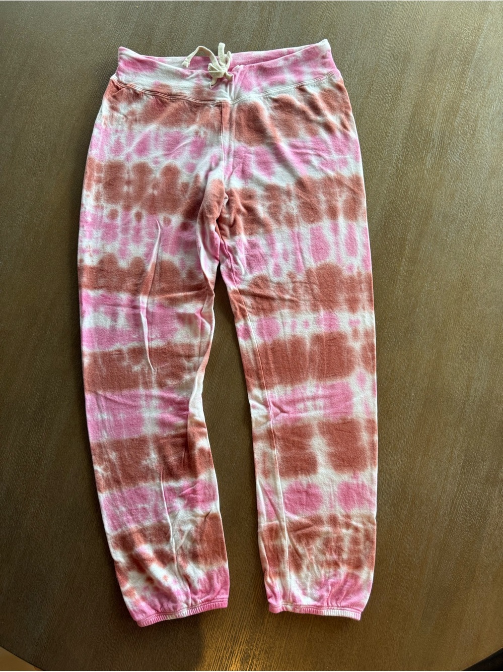 Sundry Pink and Brown Tie-Dye Joggers NWOT